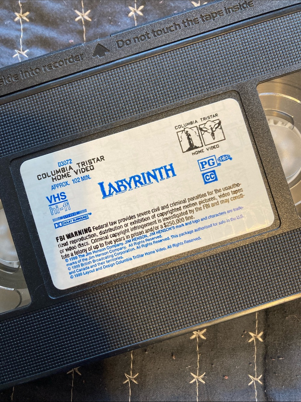 Labyrinth Movie Original VHS - Picture 3 of 3
